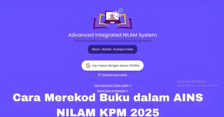 Cara Merekod Buku dalam AINS NILAM KPM 2025
