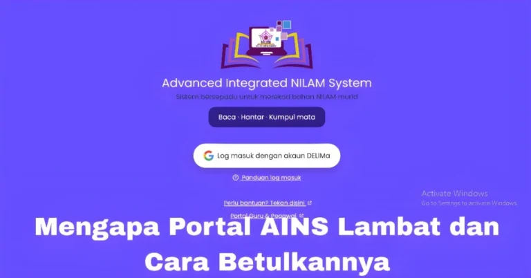 Mengapa Portal AINS Lambat dan Cara Betulkannya