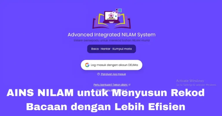 AINS NILAM untuk Menyusun Rekod Bacaan dengan Lebih Efisien